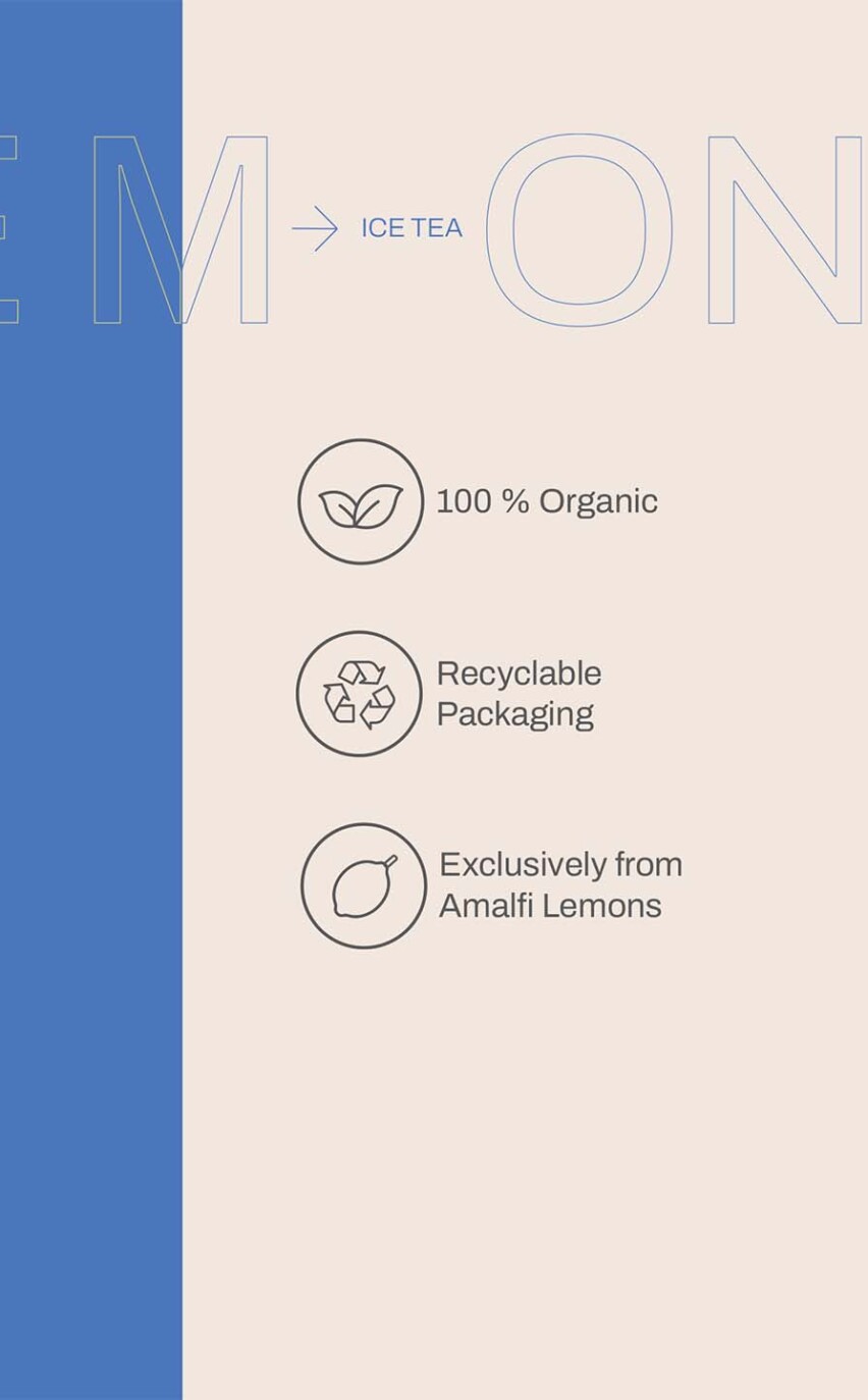 Werbemotiv für Zest Green Tea – Packaging Design mit Branding-Elementen und Key Visuals