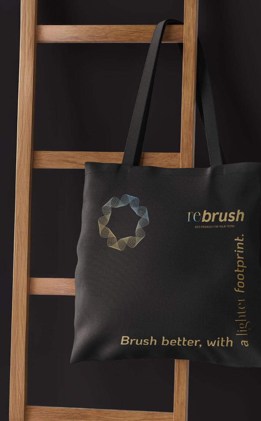 Corporate Identity Elemente im nachhaltigen Brand Design für Rebrush – moderne Gestaltung für umweltbewusste Marken